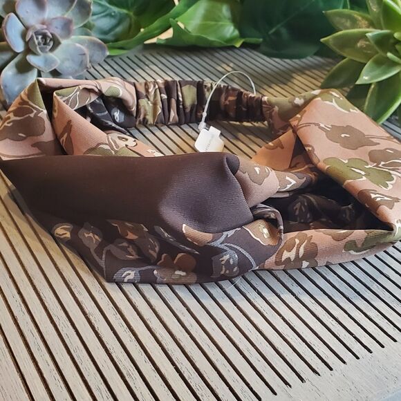 Anthropologie Top Knot Sateen Floral Print Headband - Picture 3 of 5